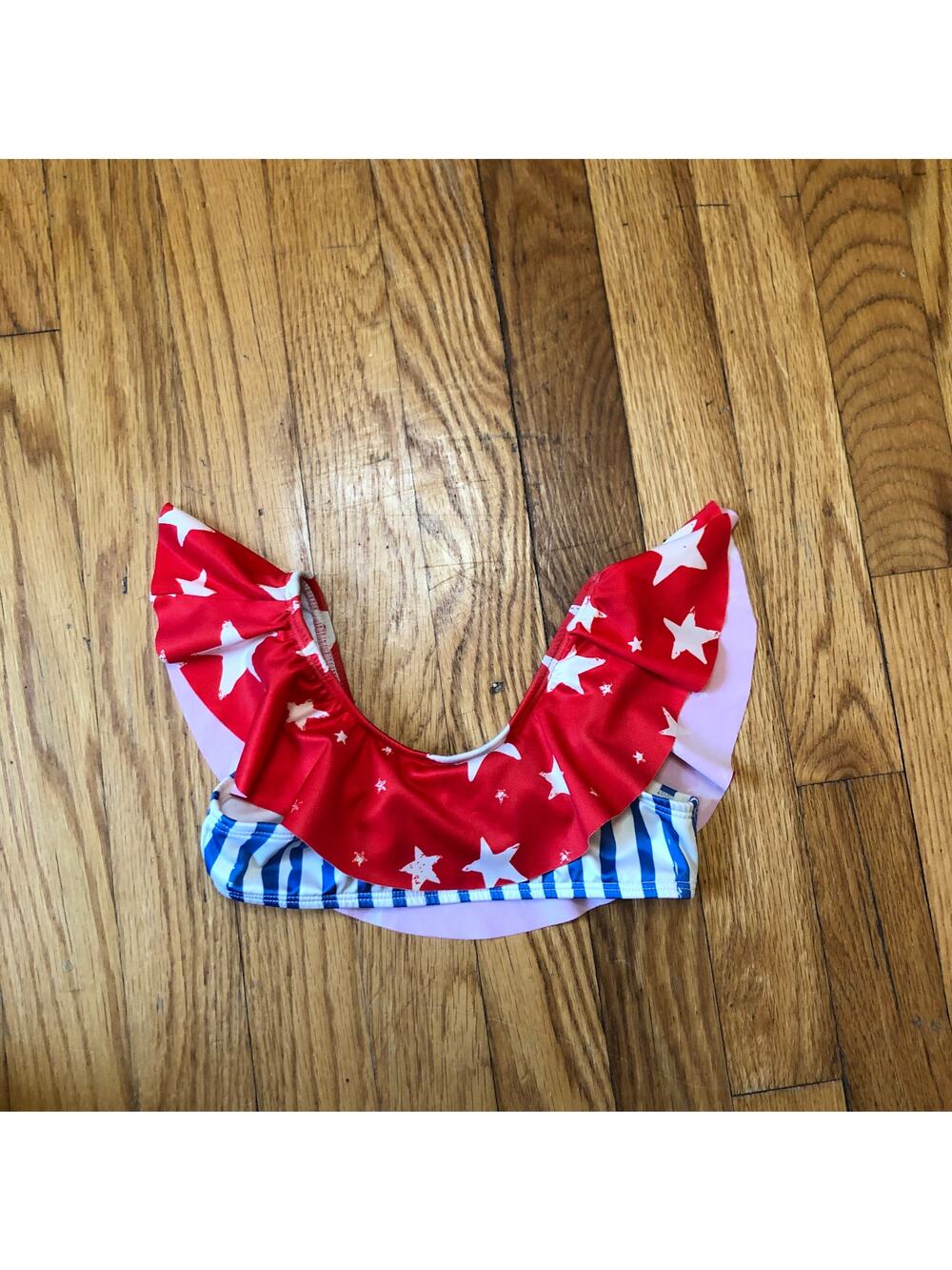 Noe & Zoe Berlin NWT Girls Red, White and Blue Swim Suit Top - Size 2Y